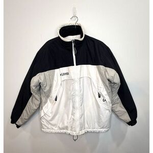 Vintage COLUMBIA Jacket Large ML5270 Womens Reversible Parka Coat Bungee Pockets